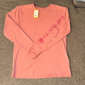 Women’s Carhartt Pink Graphic Long Sleeve Tee size Small New w Tags/Never worn